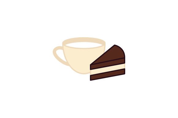 Coffee Cup with Cake