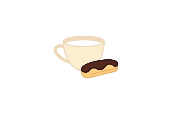 Coffee Cup with Eclair