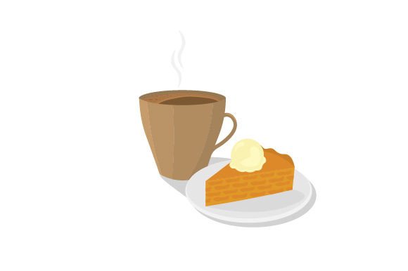 Coffee Cup with Pie