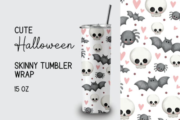 Cute Halloween Tumbler Wrap