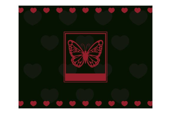 Gothic Valentine Frames with Hearts