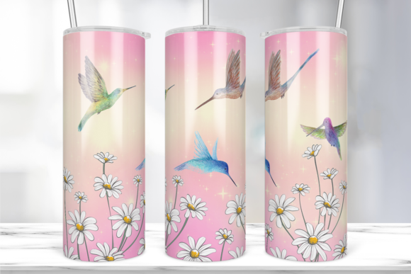 Hummingbird Daisies Tumbler Wrap