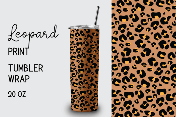 Leopard Print Tumbler Wrap 20 Oz