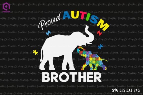 Proud Autism Brother Autism Elephan