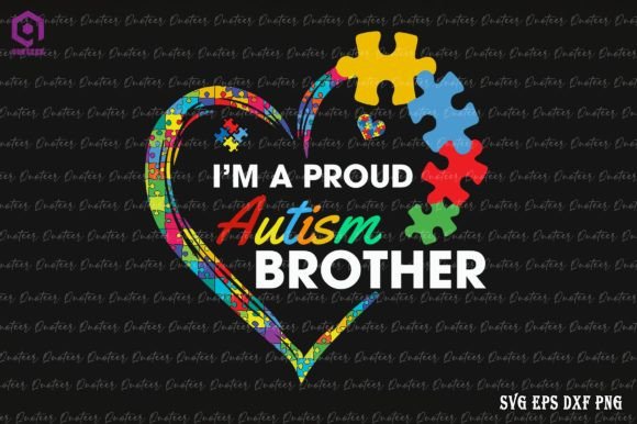 Proud Autism Brother Heart