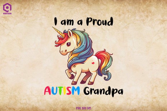 Proud Autism Grandpa Dabbing Unicorn