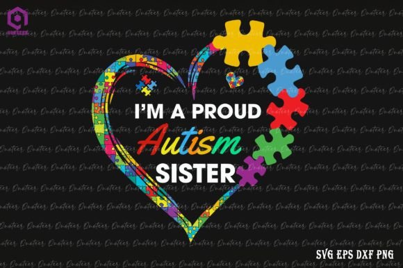 Proud Autism Sister Heart
