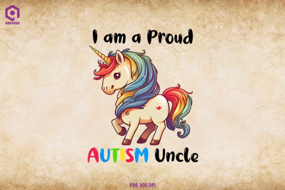 Proud Autism Uncle Dabbing Unicorn