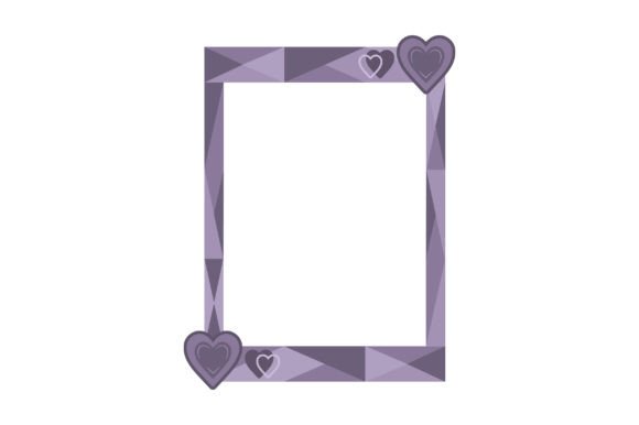 Purple Gothic Valentine Frames with Hearts