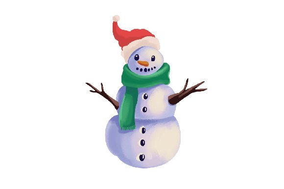Retro Nostalgic Snowman Sticker