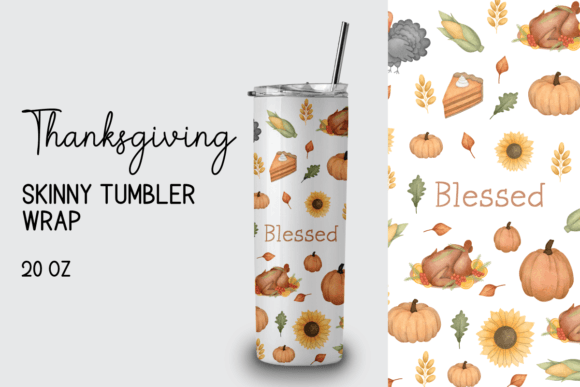 Thanksgiving Tumbler Wrap