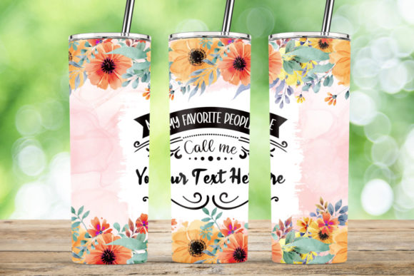 Tumbler Wrap Watercolor Flowers Wrap